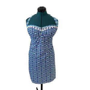 TOMMY BAHAMA Swim Dress Medium Strapless Tropical Floral Coastal Beachy